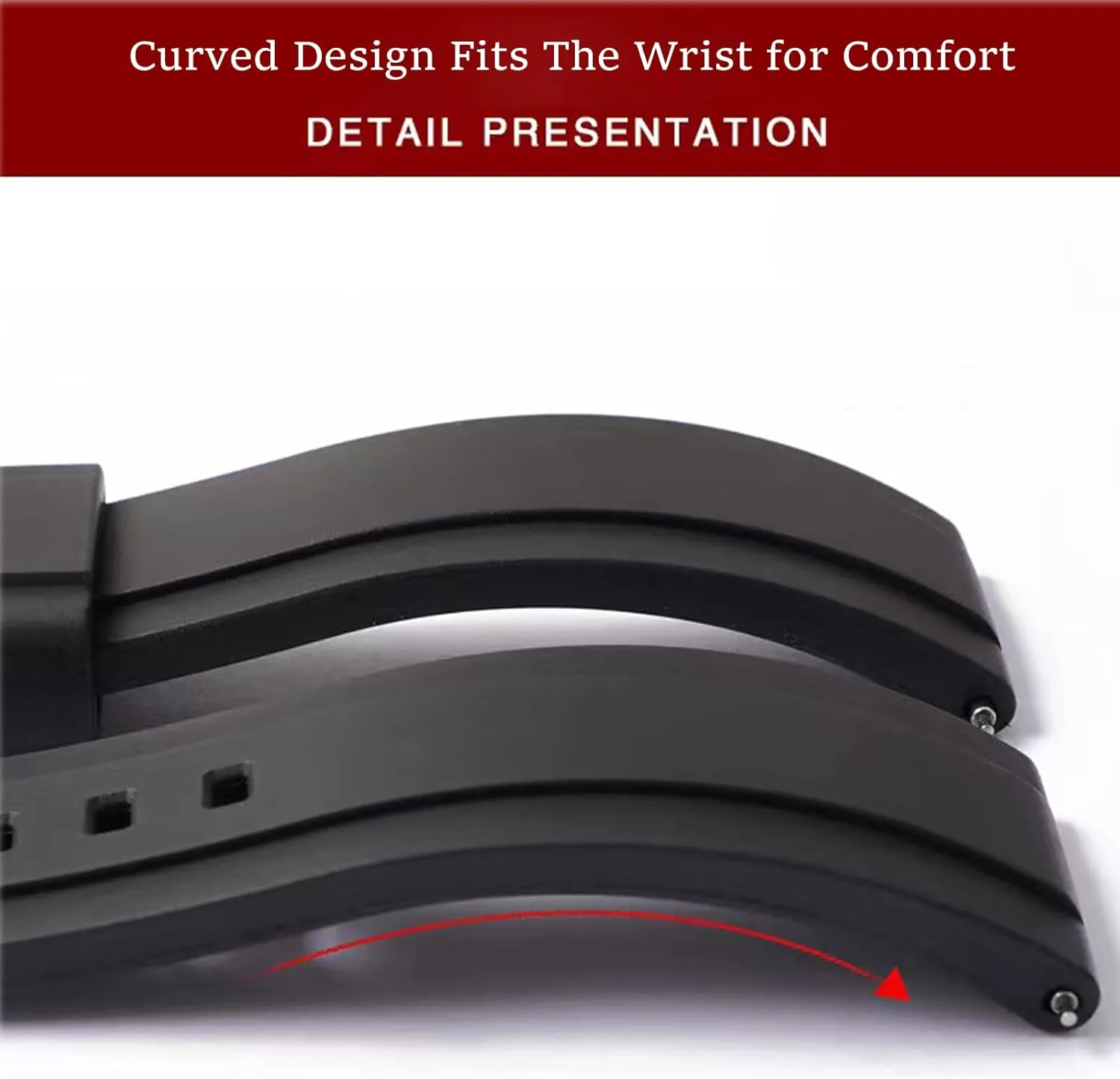 Strap for Men Women Watch Band Quick Release Fluororubber transmission 19mm 20mm 21mm 22mm Soft Durable Universal FKM Rubber Replacement Band 