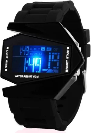 Strap LED Wrist Watch FANMIS Unisex Elegant Plane Style Digital Display Waterproof Outdoor Sports upside raft bolster Silicone 