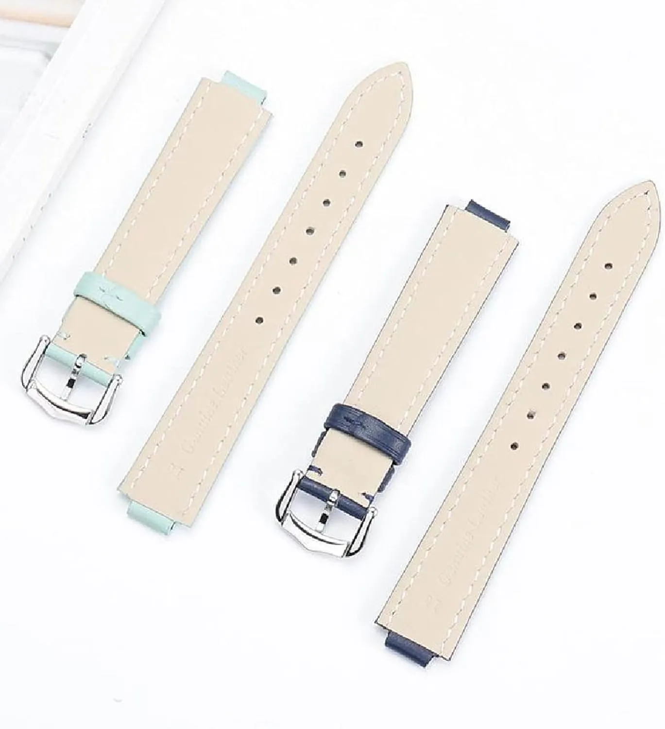 Strap Men's and Women's Watch Chain enter assemble Accessories 14-22mm Convex Genuine Leather Watch 