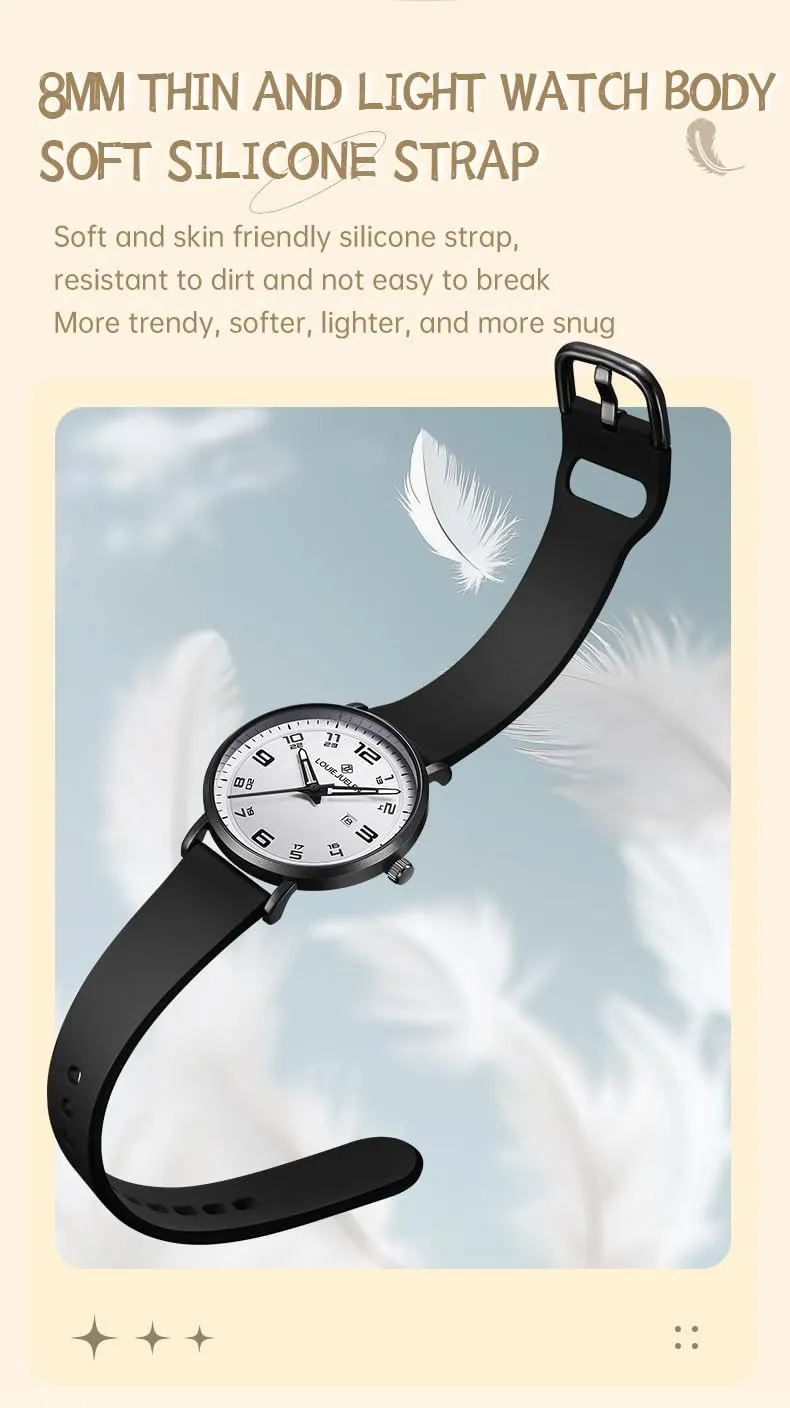 Strap Perfect for Daily library granite reliance spiritual tolerance Wear Outdoor Activities BESTKANG Minimalist Digital Men's Quartz Watch Waterproof Casual Teen Watch Stylish Sports Design Durable Silicone 