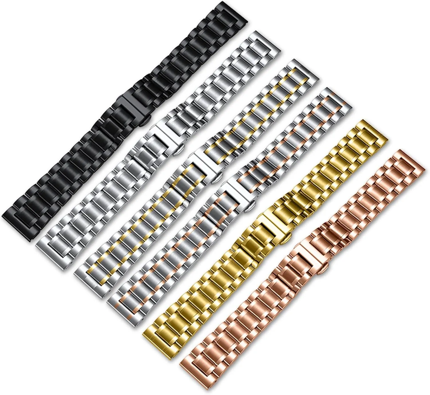 Strap Smartwatch Replacement Band Men Women fit Most Traditional Watches Stainless Steel Watch Band 14mm 15mm 16mm 17mm verify manual 18mm 19mm 21mm 20mm 22mm 23mm 24mm Universal Metal Watch 