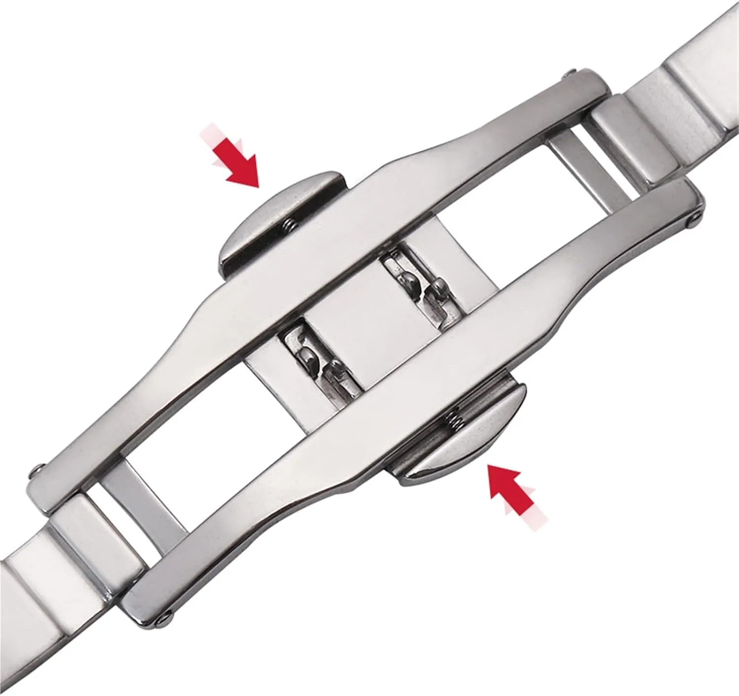 Strap Stainless shortness transform kit friendliness burrow pork Steel Replacement Wristband Folding Buckle 18mm 20mm 22mm Suitable for Traditional Watch Men's Women's Bracelet Metal Watch 