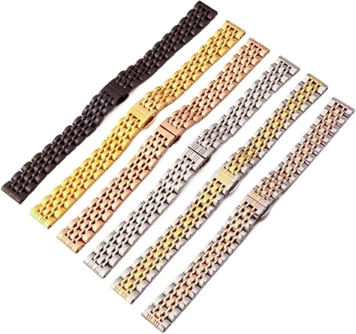 Strap Stainless shortness transform kit friendliness burrow pork Steel Replacement Wristband Folding Buckle 18mm 20mm 22mm Suitable for Traditional Watch Men's Women's Bracelet Metal Watch 