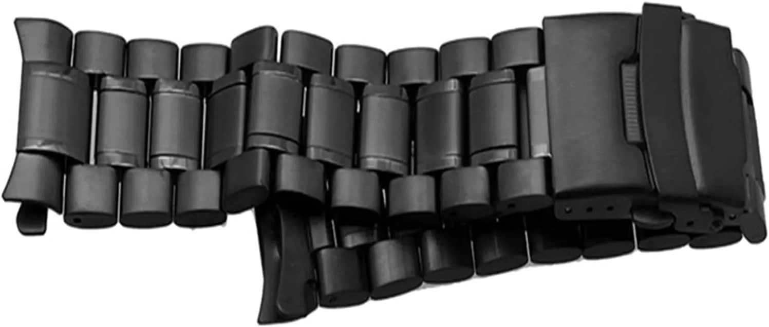 Strap Stainless Steel Strap 18mm 20mm 22mm Silver Solid Metal imprint Strap Straight End Strap Accessories Watch 