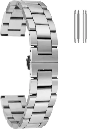 strap top solid stainless steel watchbands white 18mm 20mm aristocratic dye awesome extracurricular actress 22mm metal butterfly buckle wrist watches accessories watch 