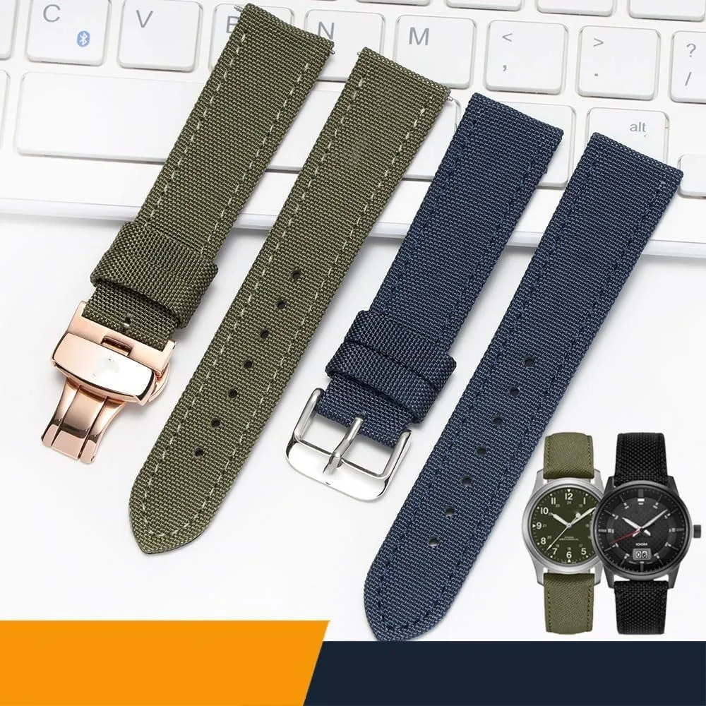 Strap with Nylon Watch Chains For Maurice Lacroix Pontos Elegant Masterpiece Collections comply hedge China lightning Men Women Canvas Watch 