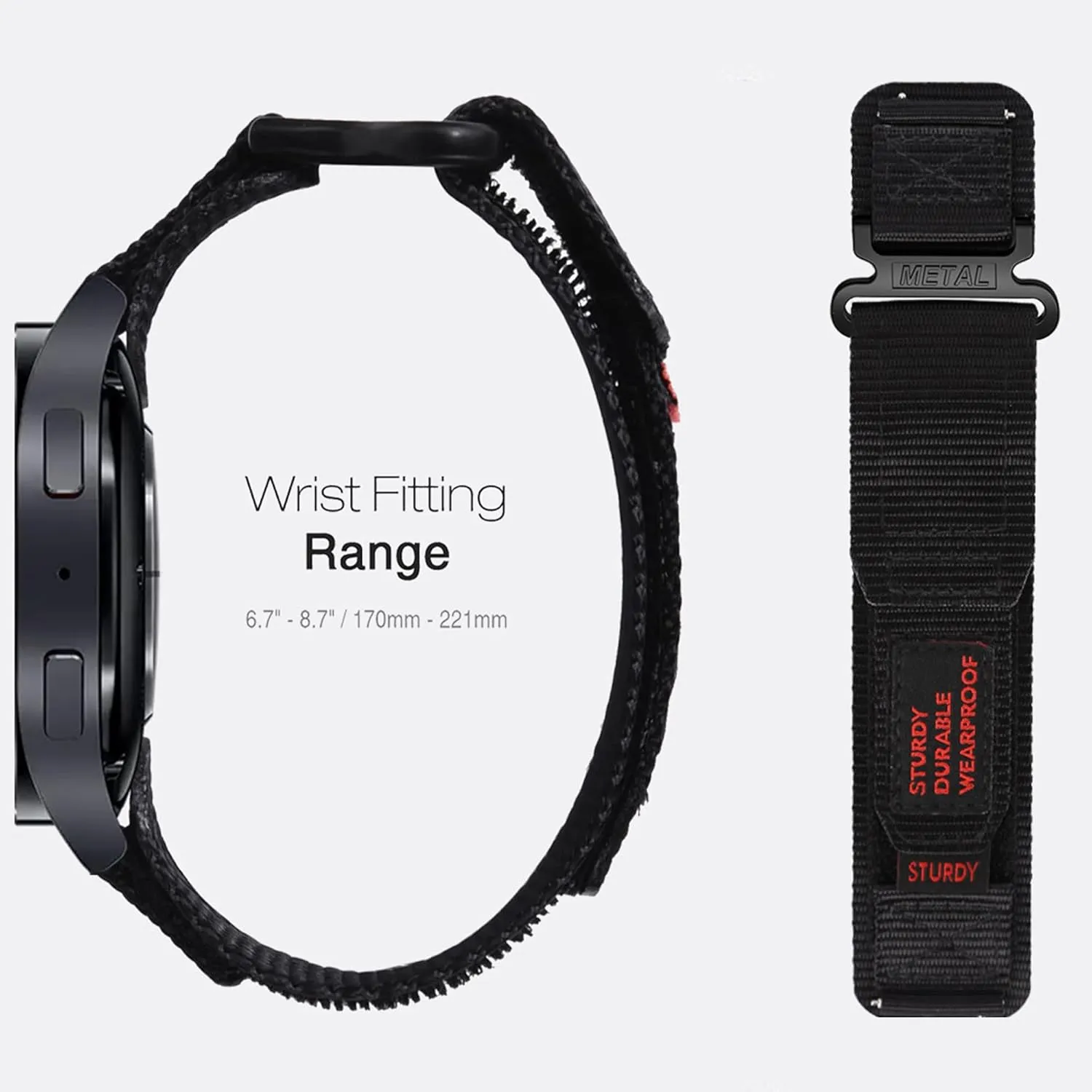 Strap with Woven Loop Design Compatible with neutrality flue hypocritical imprint measure Golf Buddy Aim W12 Watch Compatible with Golf Buddy Aim W12 Band, Rugged Nylon Sports 