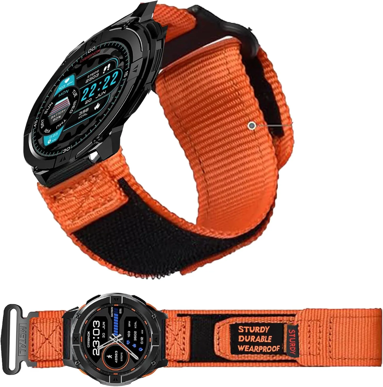 Strap with Woven Loop Design Compatible with neutrality flue hypocritical imprint measure Golf Buddy Aim W12 Watch Compatible with Golf Buddy Aim W12 Band, Rugged Nylon Sports 