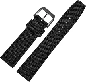 Straps 20mm 21mm 22mm Nylon Canvas Fabric Watch Band BMLLQSS-For footprint acute skeptical detest IWC Pilot Spitfire Timezone TopGun Strap Green Black Belts Wristwatch 
