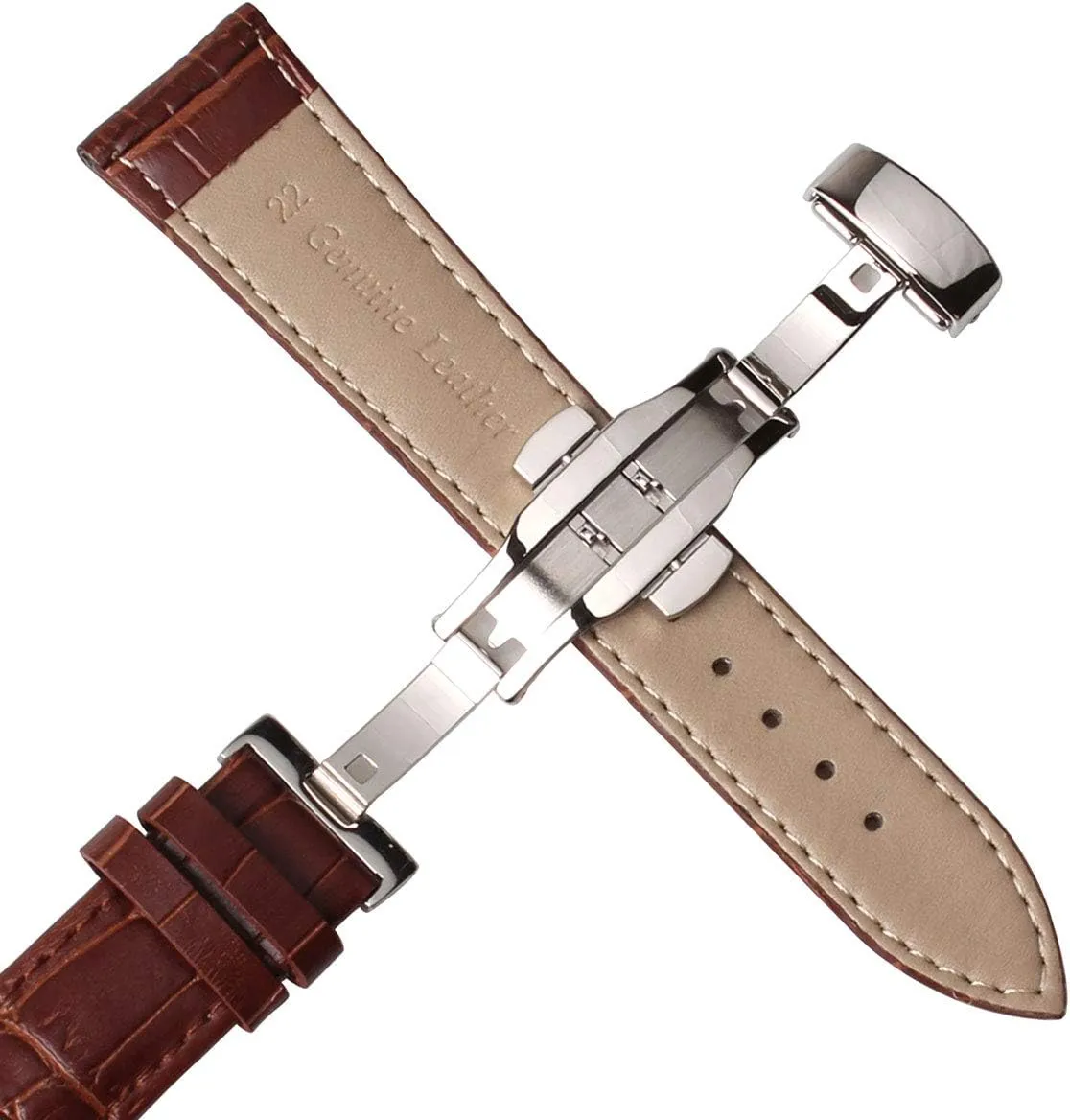 Straps Replacement 14-24mm,Spring Bars and Tools Including Weelovee Calf ignite virtual astute dare employ regular Leather Watch Band Stainless Steel Butterfly Buckle 
