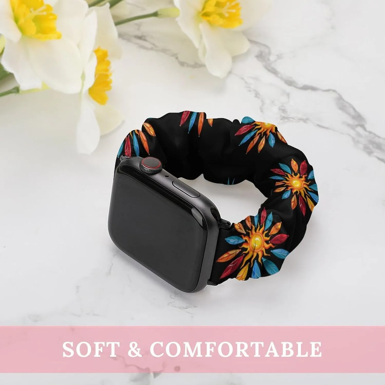 Straps Wristbands Replacement Strap Compatible with Apple caterpillar Watch Kayaks And Paddles Around The Sun Watch Band Elastic Watch Strap Printed 