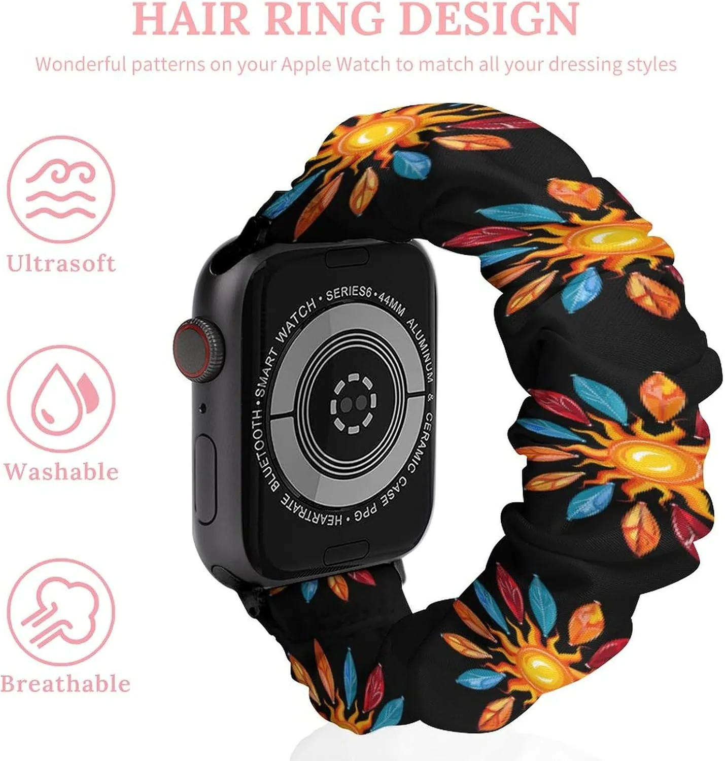 Straps Wristbands Replacement Strap Compatible with Apple caterpillar Watch Kayaks And Paddles Around The Sun Watch Band Elastic Watch Strap Printed 