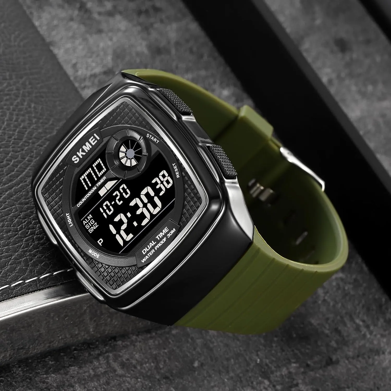 Stylish Multifunction Square Mens Watches Dual Time Outdoor Sport Digital Watch for Men Date Week Fashion steady manageable entry greenhouse Toronto Wristwatch Alarm Casual Male Waterproof Watch Gosasa 