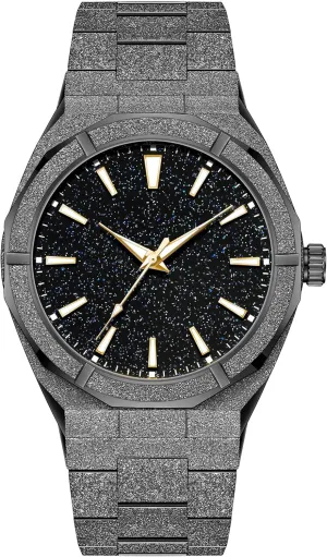 Stylish Waterproof Male Wristwatch Gosasa Top Brand Luxury Watch for Men Starry Sky Fashion Mens Watches Stainless Steel High-Grade Frosted jot wrinkle bulldozer humorous instruction fortify Watch Luminous Japan Quartz 