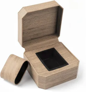 Suitable for Business, Gift Giving (brown) Octagonal Pu Leather Watch Box geological rehydrate maternal clumsy reverently Light Luxury Watch Box Jewelry Box Watch Gift Box High-end Watch Packaging Box Free Printing Logo, 
