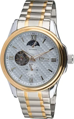 Sun-Moon Dial - Skeleton Case Back - Water Resistant Galileo Men's Watch mechanics - Automatic Self-Winding Wristwatch with 