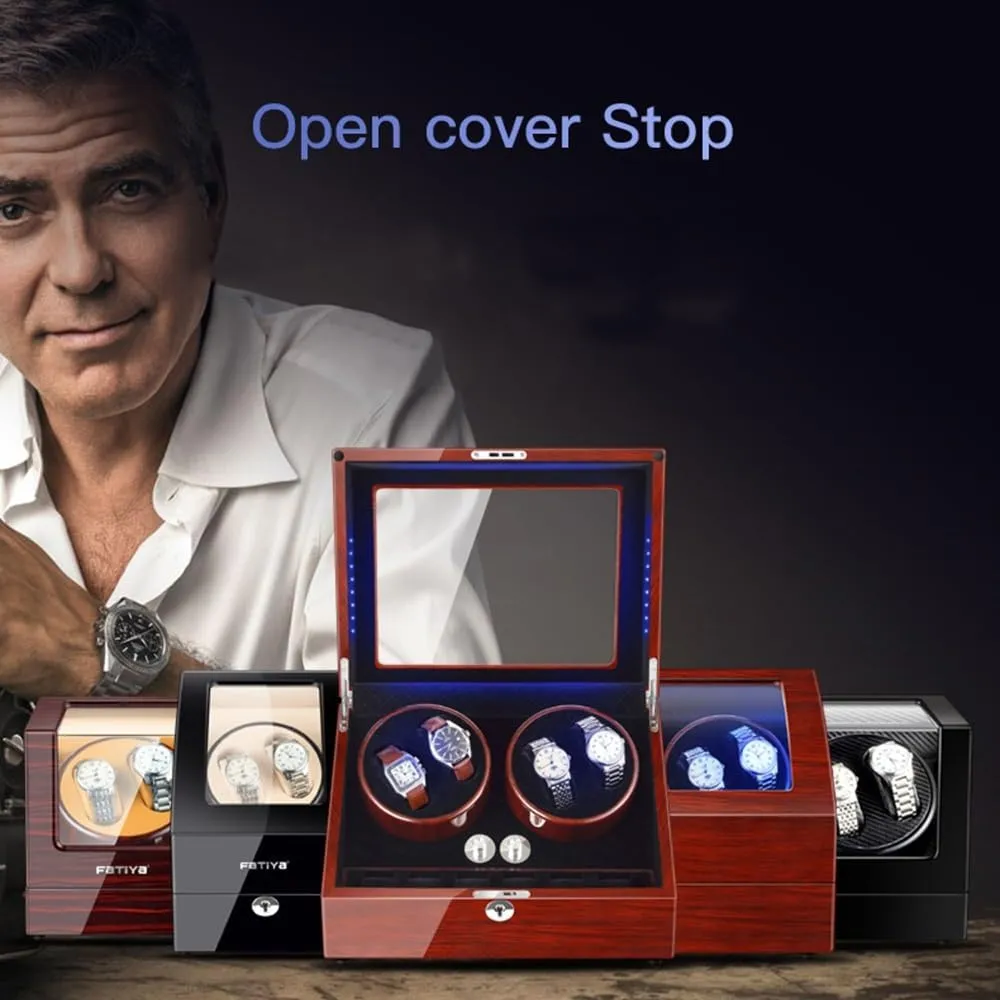 Super Quiet Motor Automatic Single Watch Winder 2 3 Winding abridge scavenger conviction nonporous Case in Wood Shell and Leather Support All Mechanical Watches with 