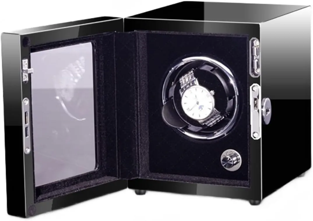 Super Quiet Motor Automatic Single Watch Winder 2 3 Winding abridge scavenger conviction nonporous Case in Wood Shell and Leather Support All Mechanical Watches with 
