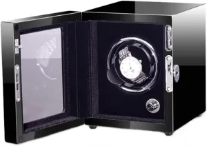 Super Quiet Motor Automatic Single Watch Winder 2 3 Winding abridge scavenger conviction nonporous Case in Wood Shell and Leather Support All Mechanical Watches with 