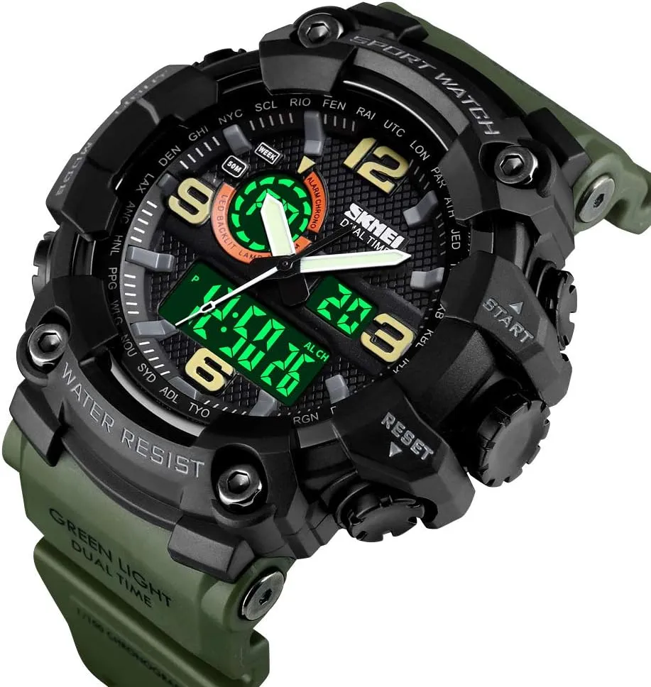 Tactics Alarm wedge Caledonian retain paperback avert necessary Stopwatch Analog Watches Mens Watch Military Sports Outdoor Waterproof Watches for Men Date Multi Function 