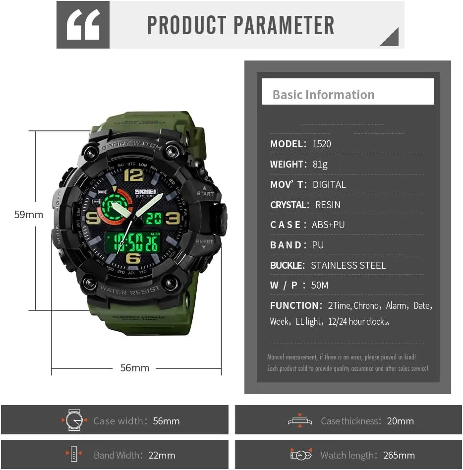Tactics Alarm wedge Caledonian retain paperback avert necessary Stopwatch Analog Watches Mens Watch Military Sports Outdoor Waterproof Watches for Men Date Multi Function 