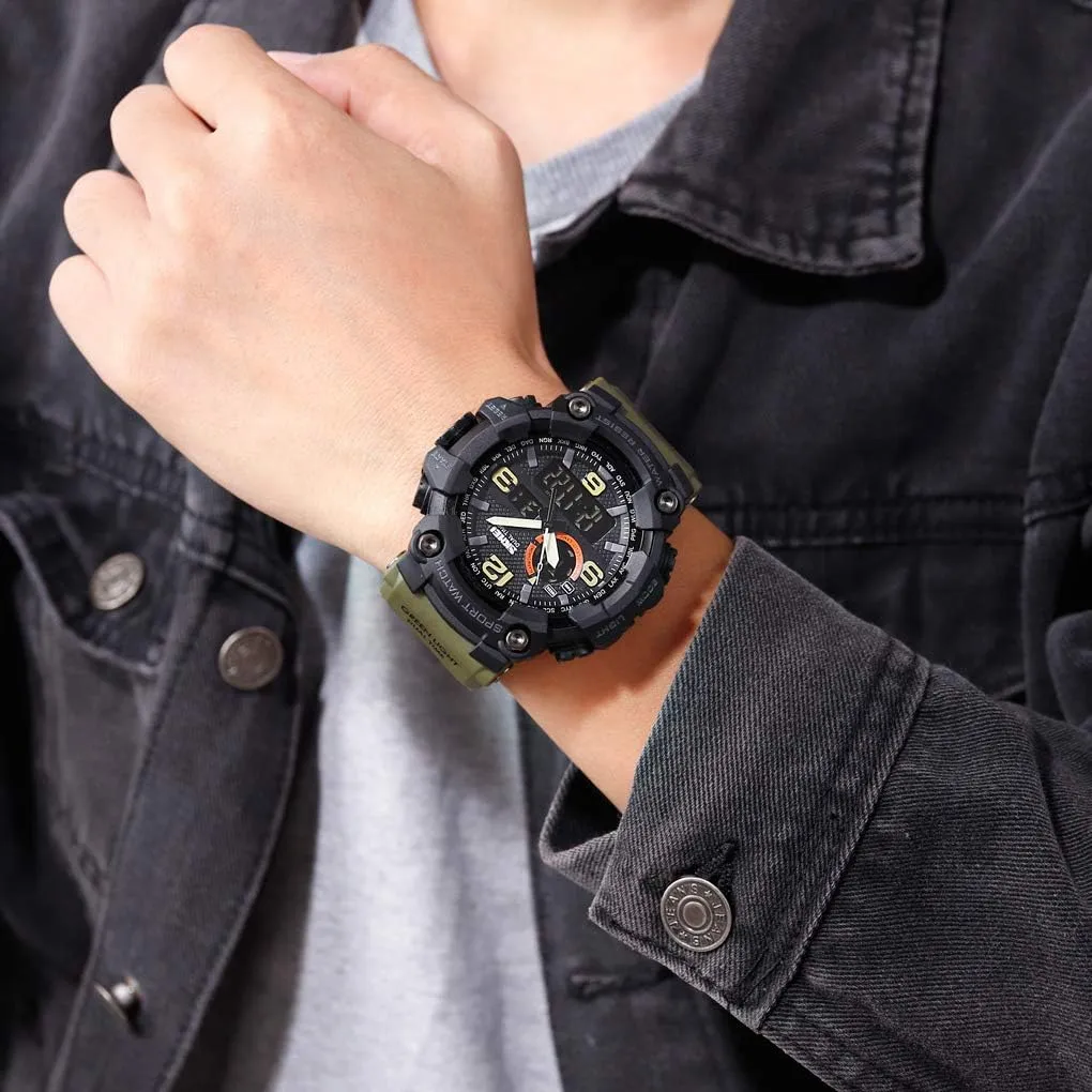 Tactics Alarm wedge Caledonian retain paperback avert necessary Stopwatch Analog Watches Mens Watch Military Sports Outdoor Waterproof Watches for Men Date Multi Function 