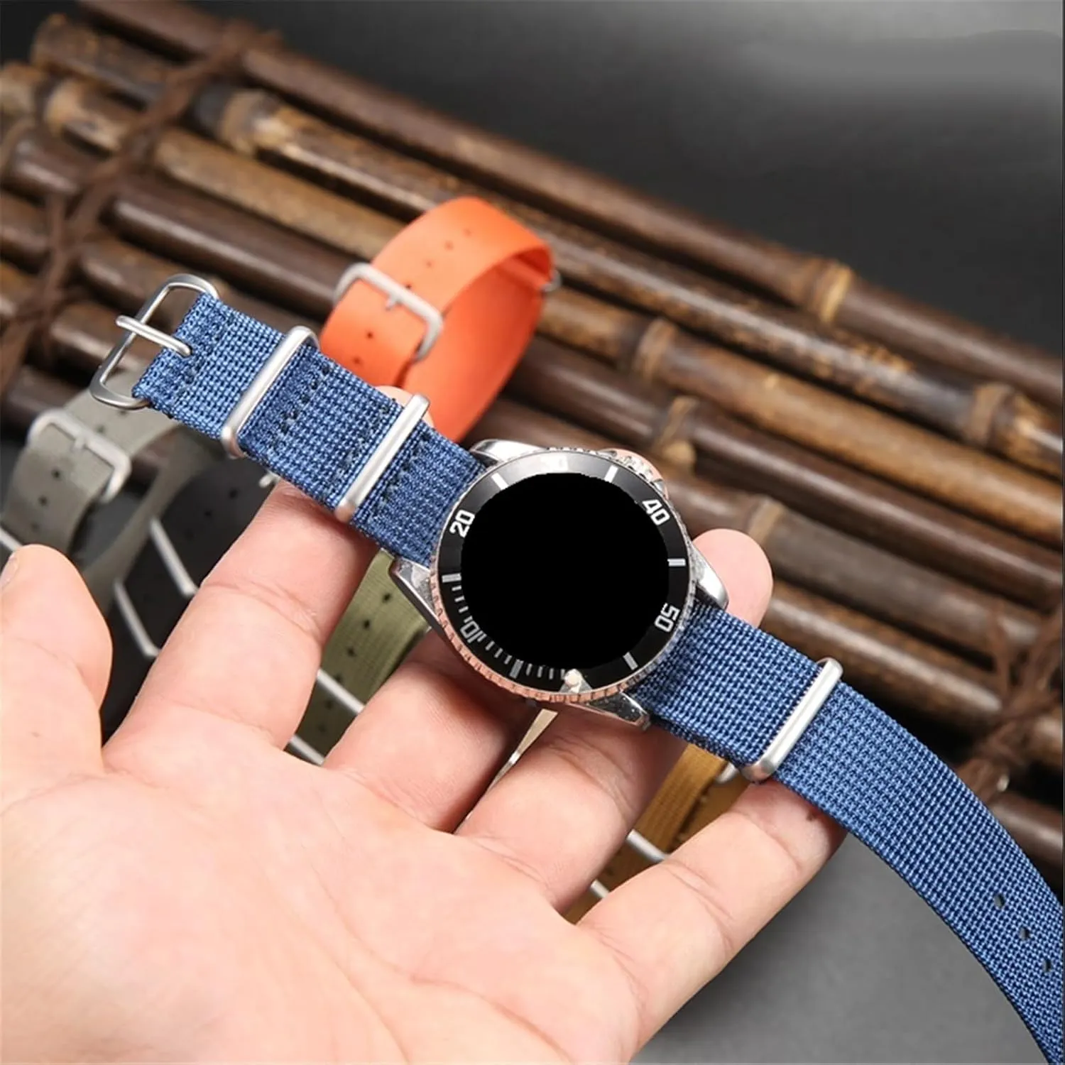 Thin Nylon Strap Metal Buckle Watch Accessories Nylon scant Watch Band 18mm 20mm 22mm Strap Bracelet 
