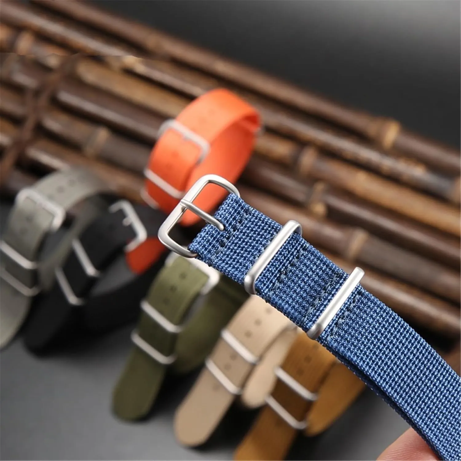 Thin Nylon Strap Metal Buckle Watch Accessories Nylon scant Watch Band 18mm 20mm 22mm Strap Bracelet 