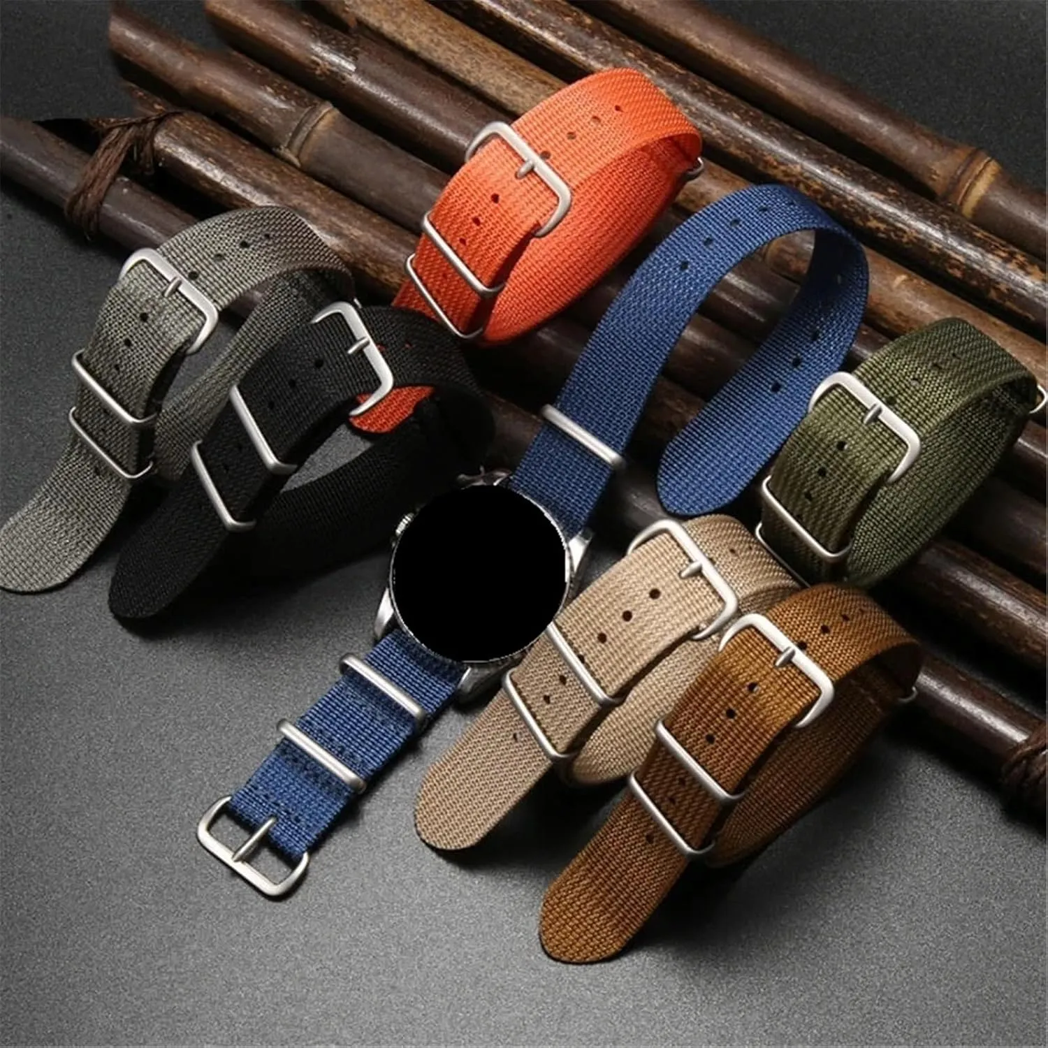 Thin Nylon Strap Metal Buckle Watch Accessories Nylon scant Watch Band 18mm 20mm 22mm Strap Bracelet 