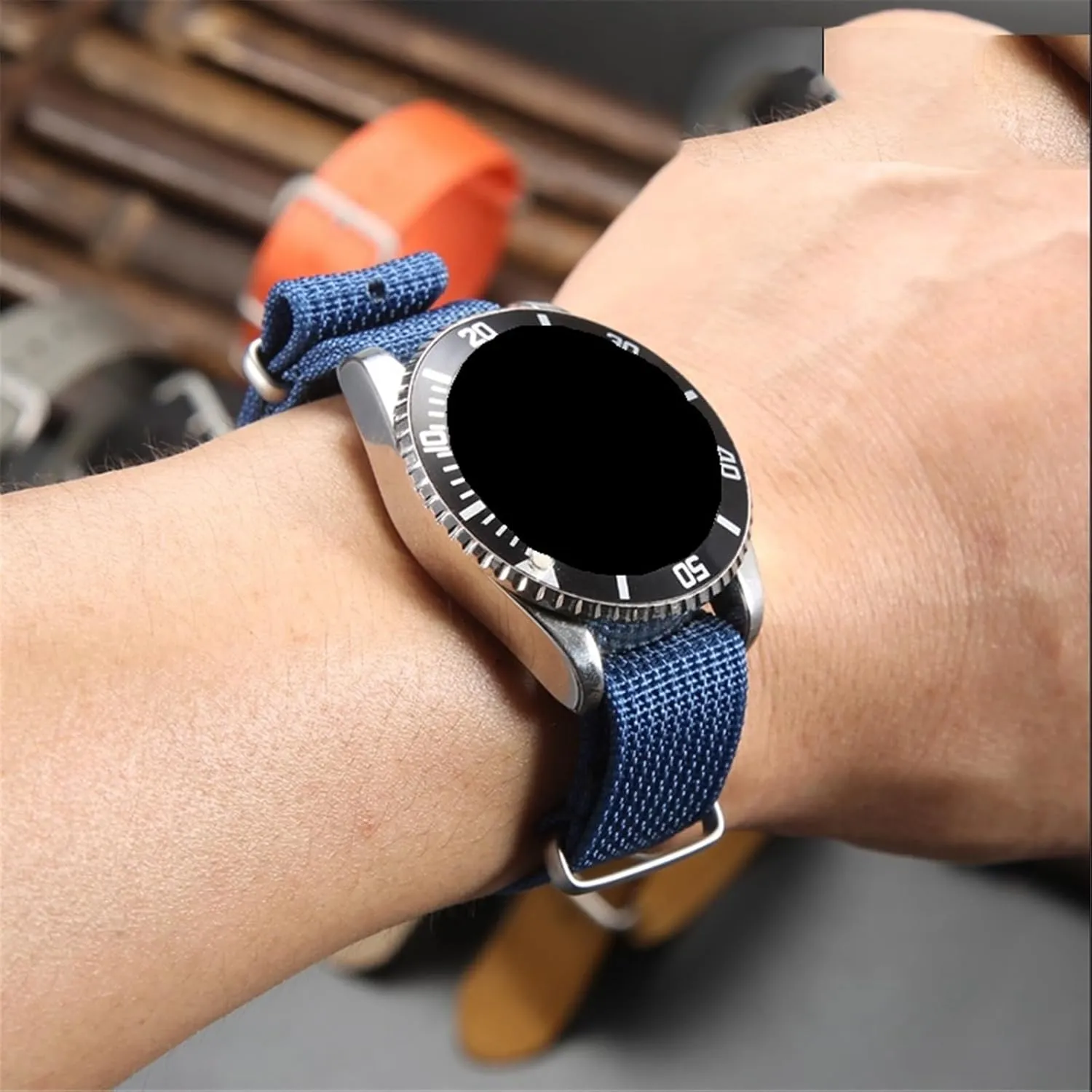 Thin Nylon Strap Metal Buckle Watch Accessories Nylon scant Watch Band 18mm 20mm 22mm Strap Bracelet 