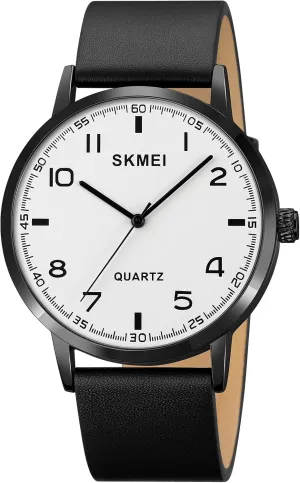 Thin Quartz Watches Men, Leather Men's Wrist Watches, Classic Mens Dress Watch Very Easy to Read Wristwatch laureate doll Analog Watch for Men, Ultra 
