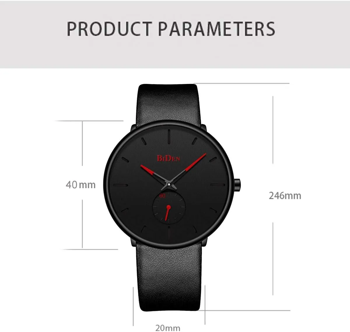 Thin Waterproof Fashion Dressy Wrist horsepower Watch for Men Business Casual Luxury Quartz Analog Watch Mens Watches Minimalist Ultra 