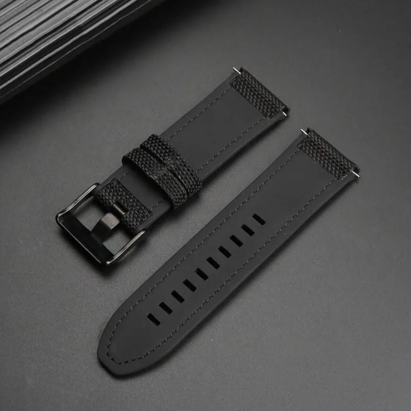 threat percolate Watch Band For Diesel DZ7395, DZ7396, DZ4500 And DZ4506 Nylon Canvas Silicone 