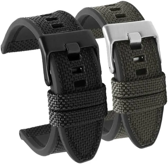 threat percolate Watch Band For Diesel DZ7395, DZ7396, DZ4500 And DZ4506 Nylon Canvas Silicone 