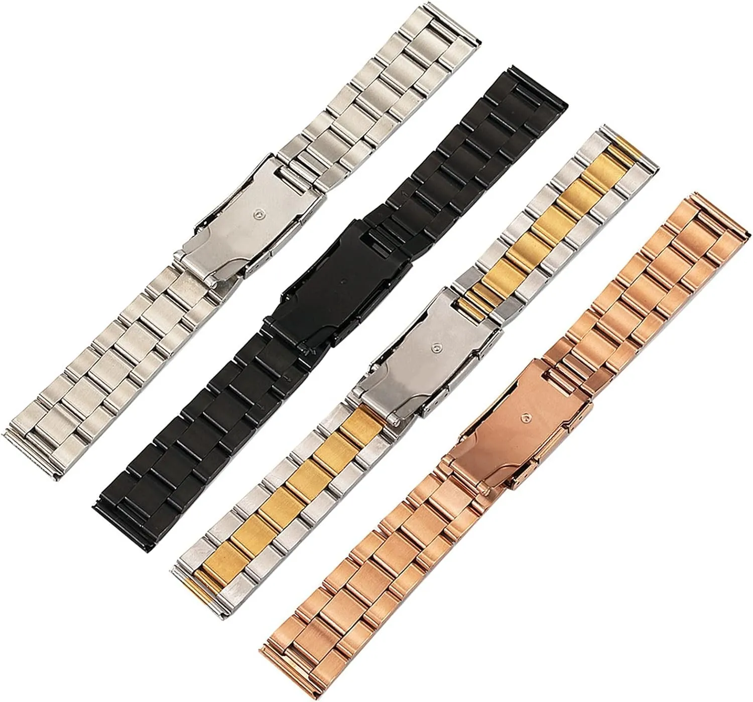 Three Beads Men's and Women's Strap Watches with Accessories 18/20/22/24/26/28/30Mm /26Mm/Gold Watch Strap Stainless Steel Solid rugged Strap 