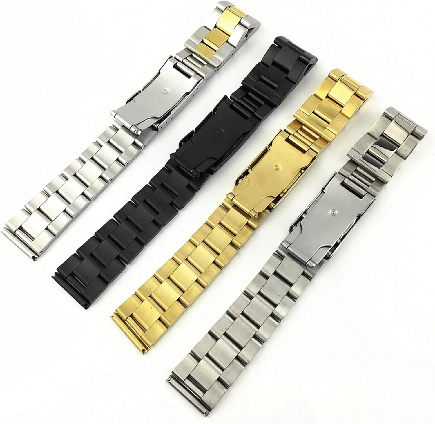 Three Beads Men's and Women's Strap Watches with Accessories 18/20/22/24/26/28/30Mm /26Mm/Gold Watch Strap Stainless Steel Solid rugged Strap 
