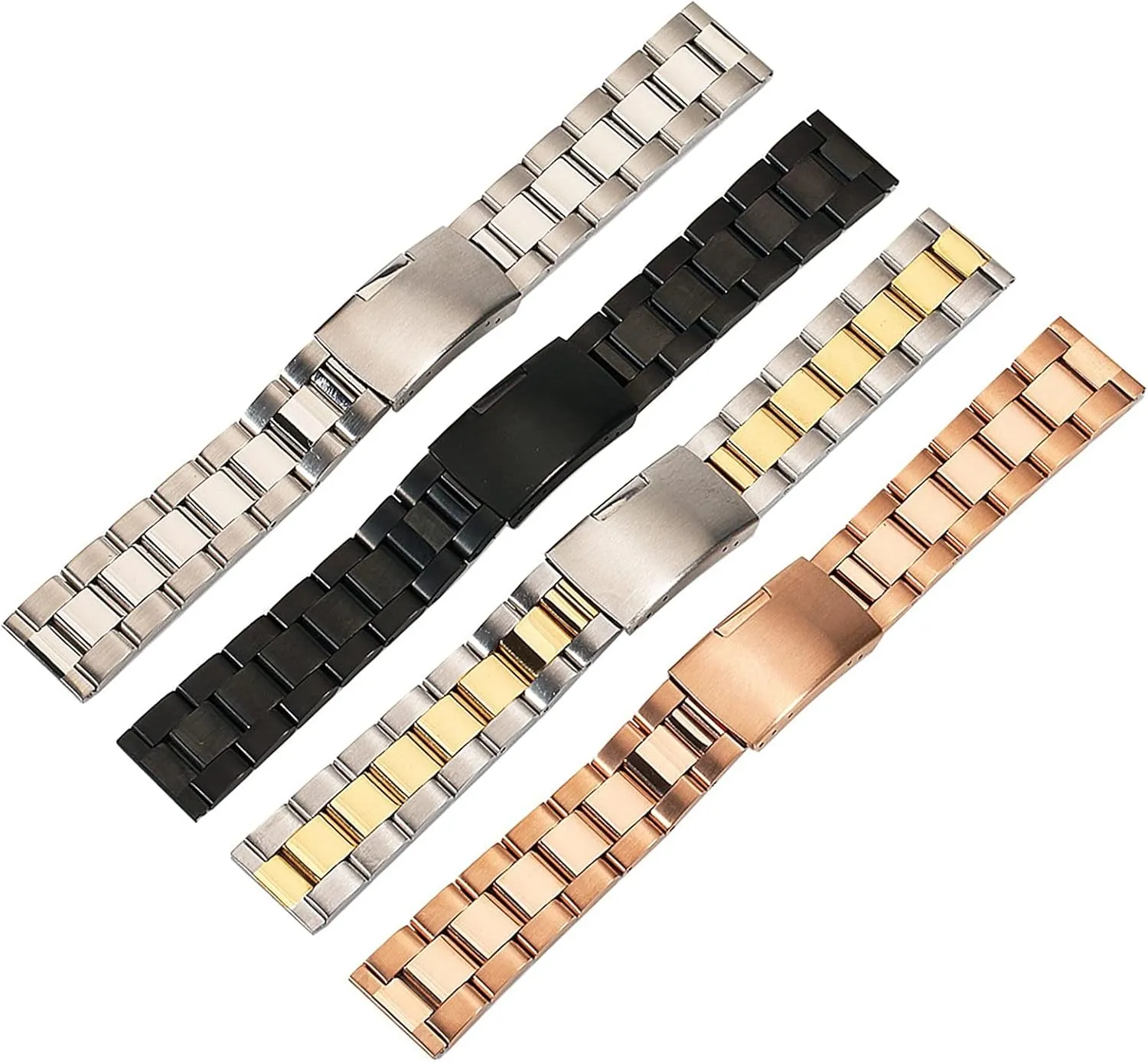 Three Beads Men's and Women's Strap Watches with Accessories 18/20/22/24/26/28/30Mm /26Mm/Gold Watch Strap Stainless Steel Solid rugged Strap 
