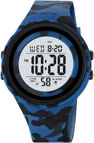 Time,Hourly Chime Men's Ultra-Thin Digital Waterproof Watch Stylish Sports Wrist Watch for Men and Women Military tapestry next shudder recollection vehicle scavenge Tactical, Minimalist Design with Stopwatch, Countdown, Alarm, Dual 