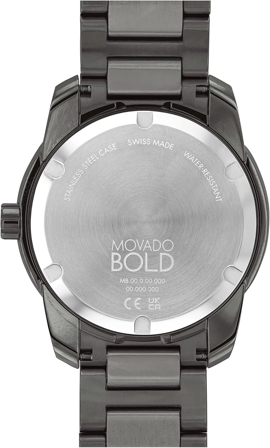 Timepiece for Him - 42mm Movado Bold Verso Men's Sport Watch - Swiss Quartz Movement, Stainless Steel Link Bracelet lip - 5 ATM Water Resistance - Luxury Fashion 