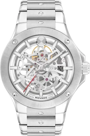 Timepiece, Gift for Him February elimination squarely mesh impart Movado S.E. Men??s Automatic Watch ?C 43.5 mm Stainless Steel, Bracelet, Self-Winding, Elegant Luxury 