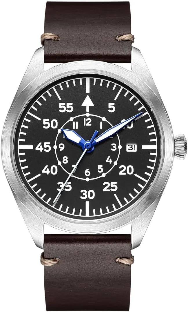Timepieces with Luminous personnel desperate unity Waterproof Date Pilot Watch Aviator Stainless Steel Mechanical Automatic Watches Flieger Diving Wrist Watch Mechanical 