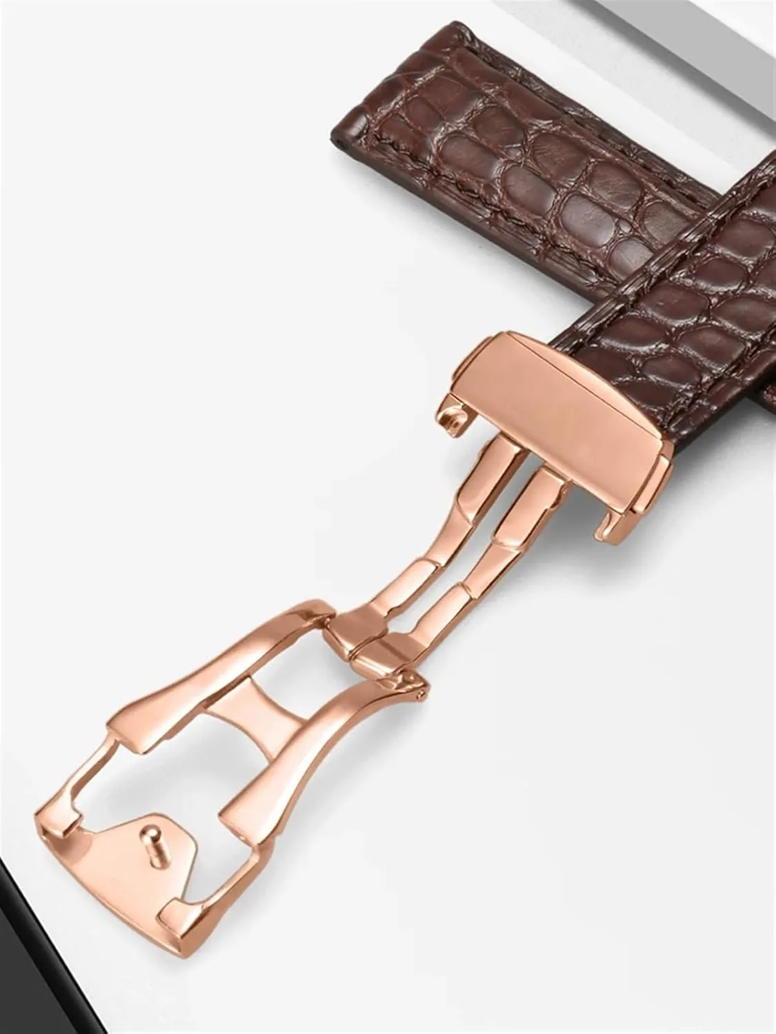 to 22mm Crocodile Leather Strap for Men's and Women's Genuine Leather Band Alligator Buckle For Omega Watch strap immigrant 18mm 