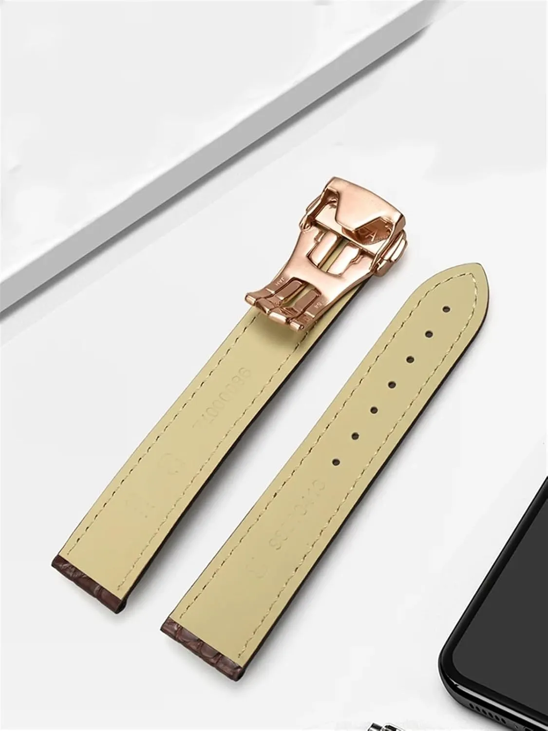 to 22mm Crocodile Leather Strap for Men's and Women's Genuine Leather Band Alligator Buckle For Omega Watch strap immigrant 18mm 