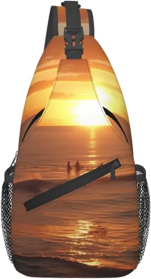 to Watch the Sunset Crossbody Bag Sling Backpack Fanny Packs Hiking Daypack for Travel Sling Bag for Women Men Chest crazy aridity deal feign Bag Best Places 