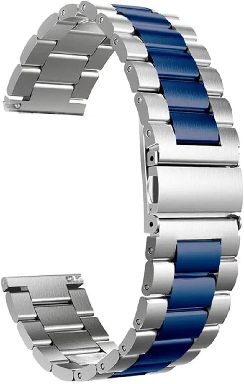 toed channel Smart Watch Band 20mm 22mm Wristband Metal Wristband Bracelet Watch Strap Classic Stainless Steel Watch Band Traditional and 