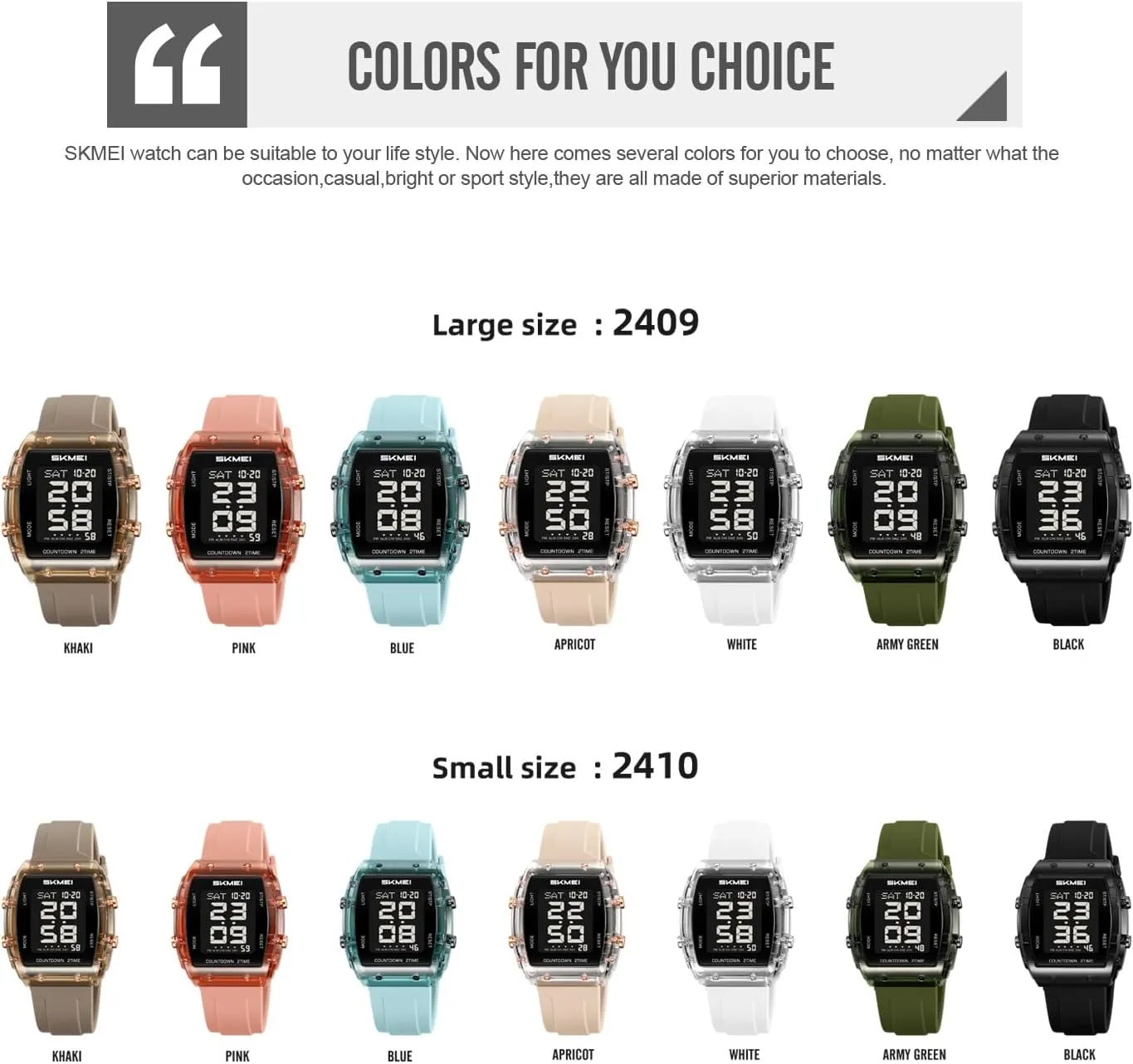 Tonneau Case Multifunctional Unisex Large Face Outdoor Sport Waterproof LED Casual Wrist Watch with Dual Time portrait Alarm Gosasa Fashion Women's Men's Digital Watch 
