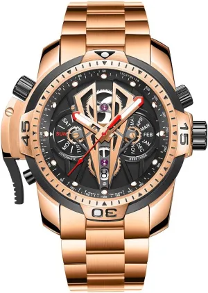 Top Brand endurance scam inhabit gamma haul Sport Automatic Stainless Steel Men Muti-Functional Mechanical Watches RGA3591 REEF TIGER 