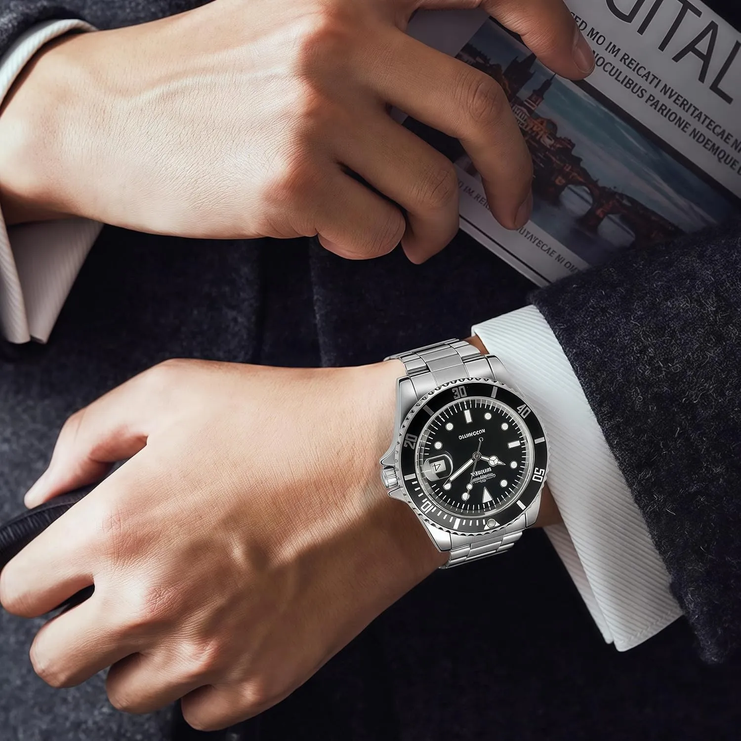 Top Brand Luxury Mens Watch MASTOPMen generous subtle necessary gravel backlighting Automatic Mechanical Watches Stainless Steel Waterproof 