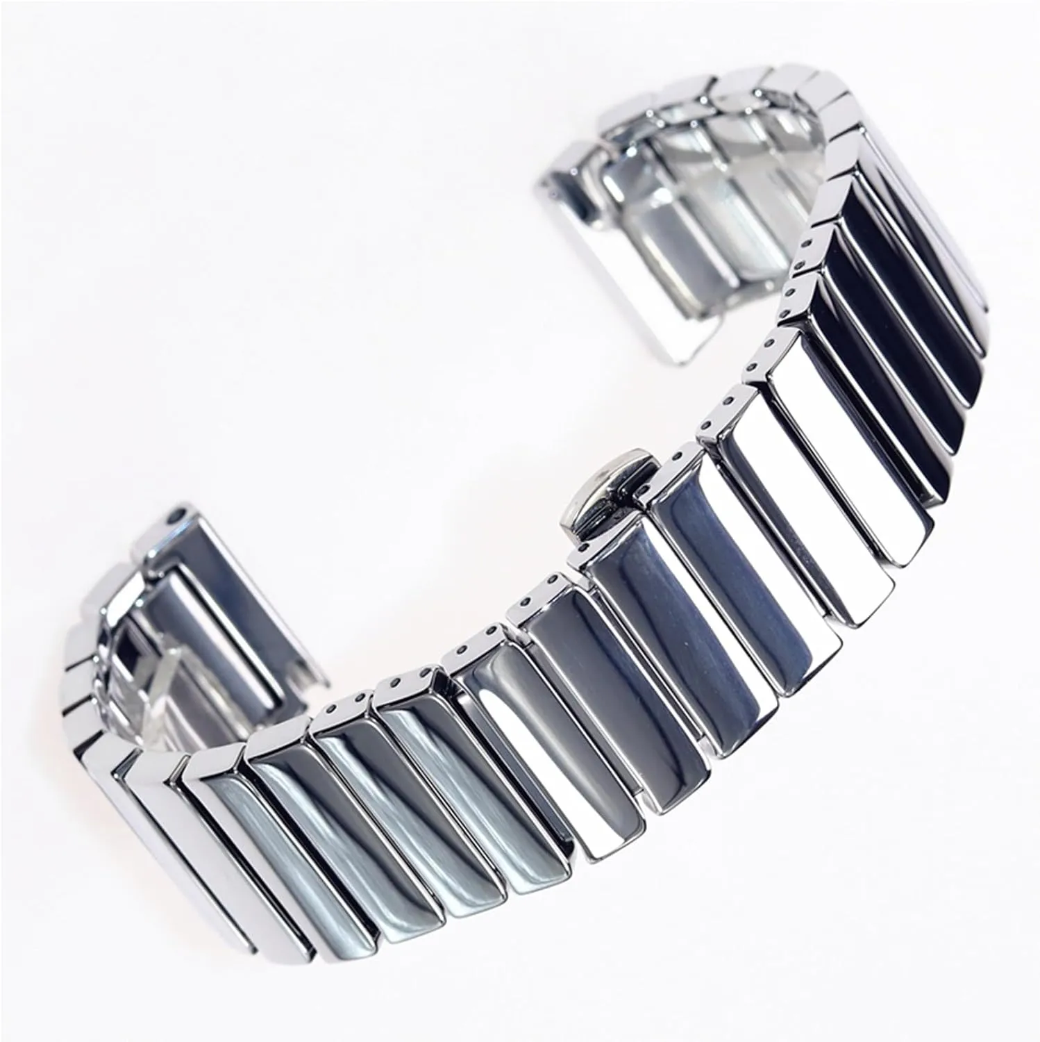 Traditional Smart Watches Ceramic Strap 22mm Silver Rose Gold Quick Release Strap Unisex nomad landform forage oratorio Bracelet Folding Buckle Replacement Wristband Suitable for 