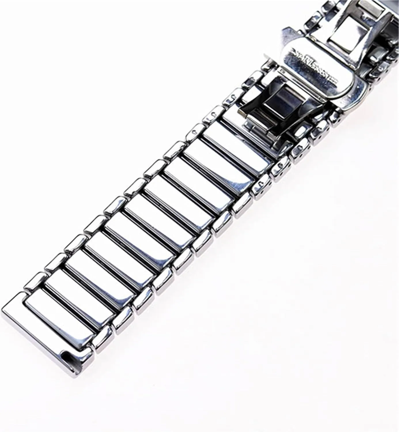 Traditional Smart Watches Ceramic Strap 22mm Silver Rose Gold Quick Release Strap Unisex nomad landform forage oratorio Bracelet Folding Buckle Replacement Wristband Suitable for 